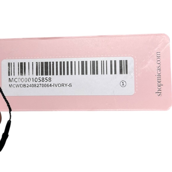 🌻NEW w/tag Micas White Beaded Strapless Corset Dress Size Small - Picture 9 of 12